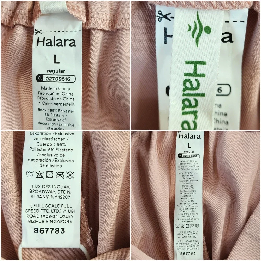 Halara Flex™ High Waisted Tie‎ Side Wide Leg Work Pants Sz Large Regular NWT NEW